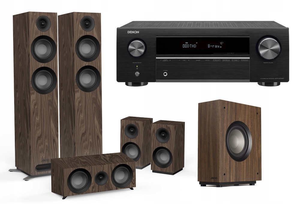 DENON AVR-X250BT + JAMO S807 HCS + S808 SUB WALNUT