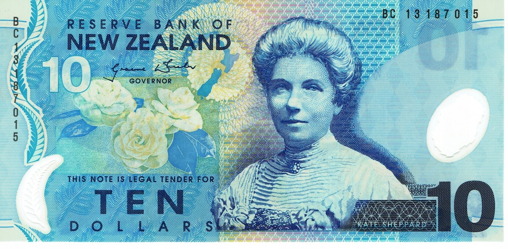 Nowa Zelandia 10 dolarów UNC