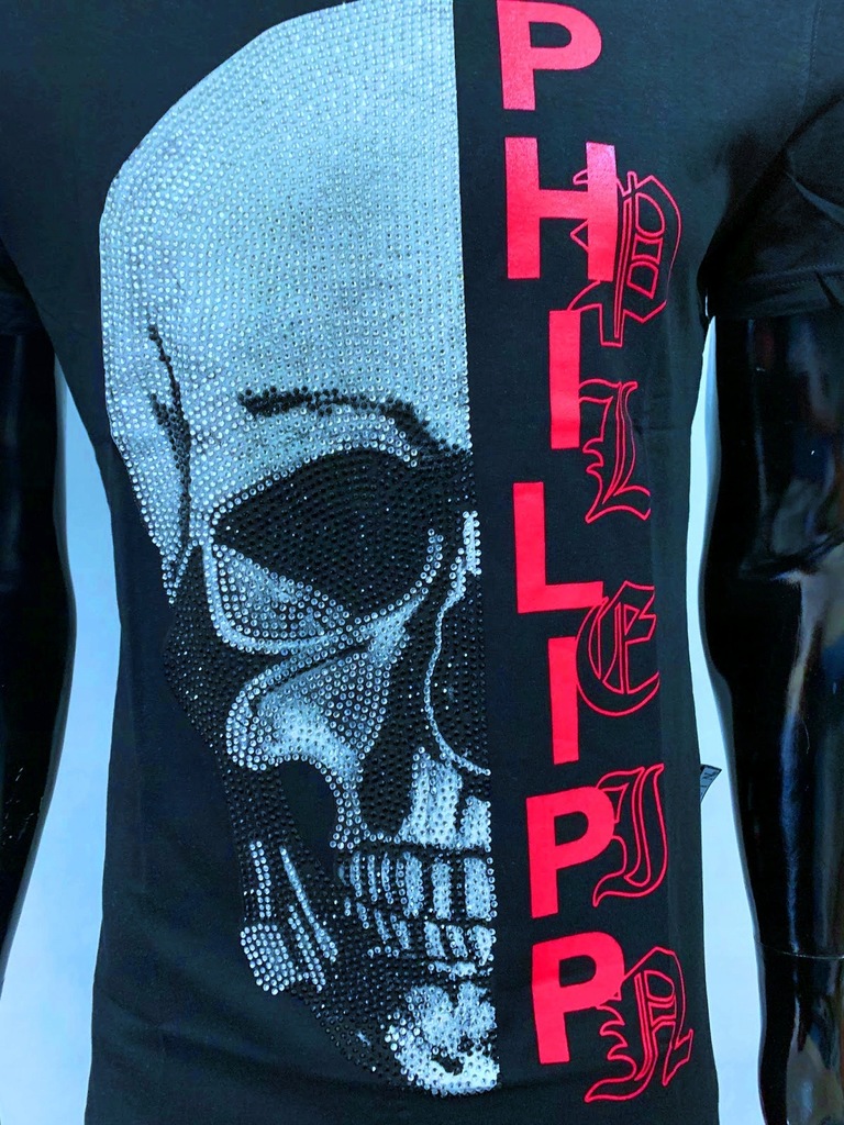 T_SHIRT PHILIPP PLEIN NO20807 PLATINIUM GRANAT L