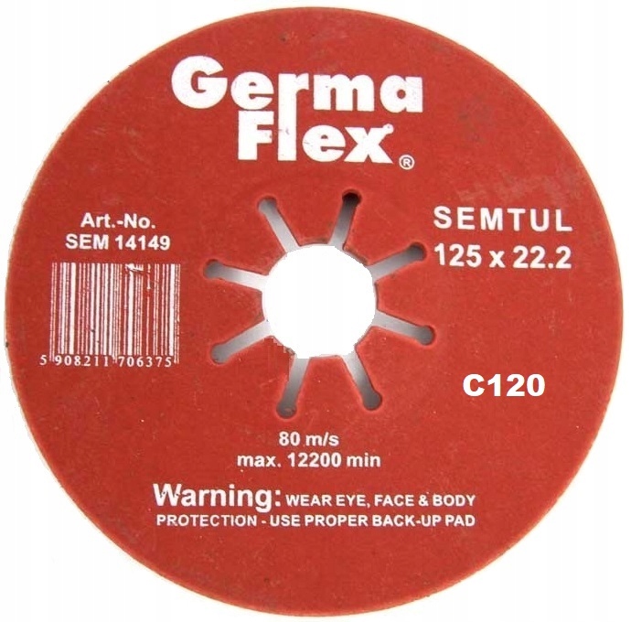 AJKA GERMA FLEX 125 C80 1 SZT TARCZA DO SZLIFOWANIA