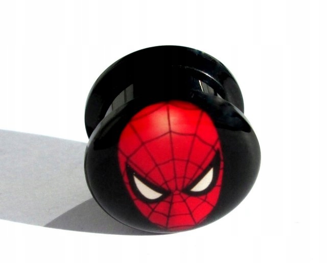 Tunel plug odkręcany 12mm SPIDER MAN akryl