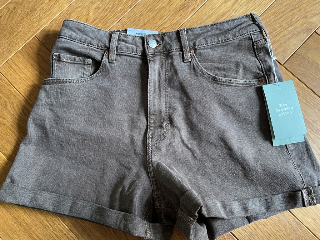 H&M spodenki jeansowe szorty Mom Ultra High 42