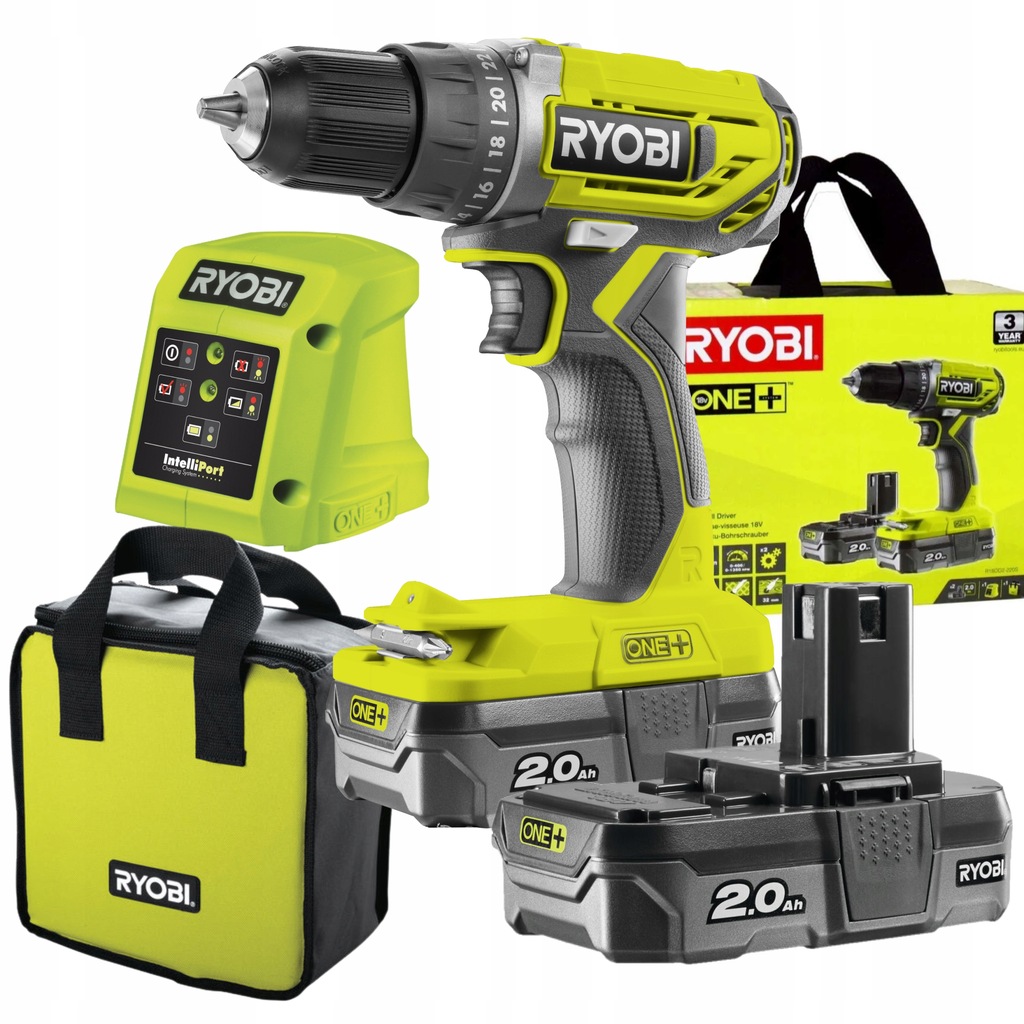 Купить RYOBI R18DD2-220S Дрель/Шуруповерт 18В 2х2Ач: отзывы, фото, характеристики в интерне-магазине Aredi.ru