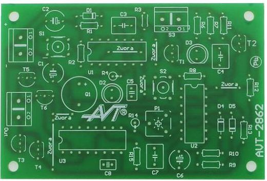 Alarm warsztatowy, AVT2862 PCB