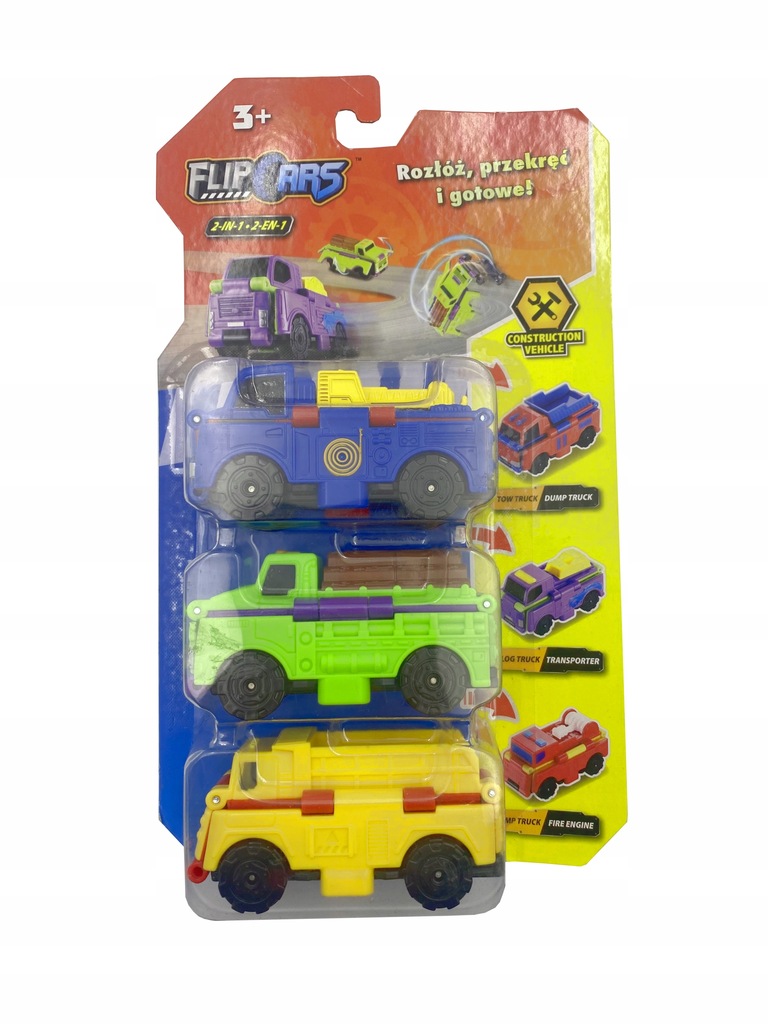 Samochodziki TM Toys Flip Cars 3 sztuki