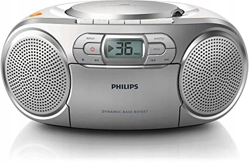 RADIOODTWARZACZ PHILIPS CD AUDIO PRZENOŚNY SREBRNY