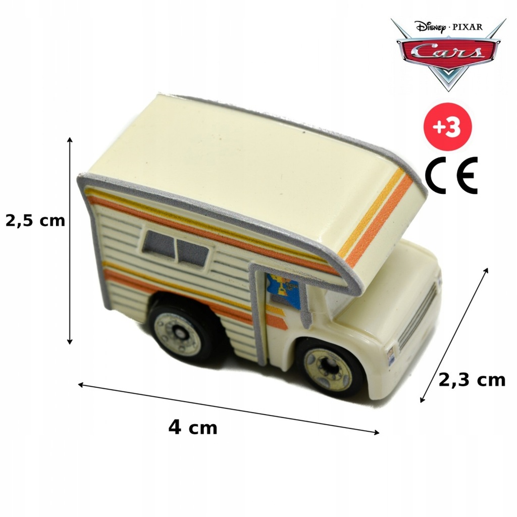 CARS MINI AUTA LARRY CAMPER MATTEL DISNEY PIXAR