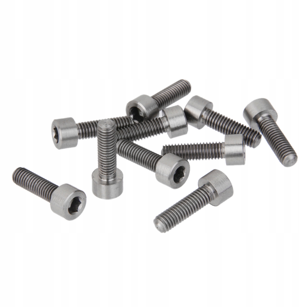 10 szt. M6 * 20 śruby ze stopu tytanu śruba z łbem sześciokątnym śruba z