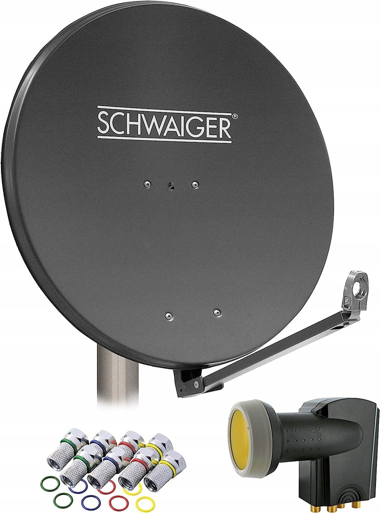 Antena satelitarna SCHWAIGER 4609 88 x 88 cm Quad