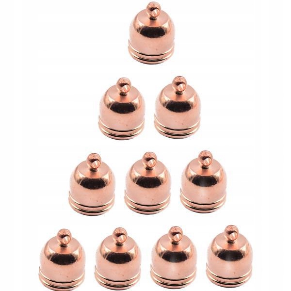 10pcs Brass Bell End Caps Cord Pendant Necklace