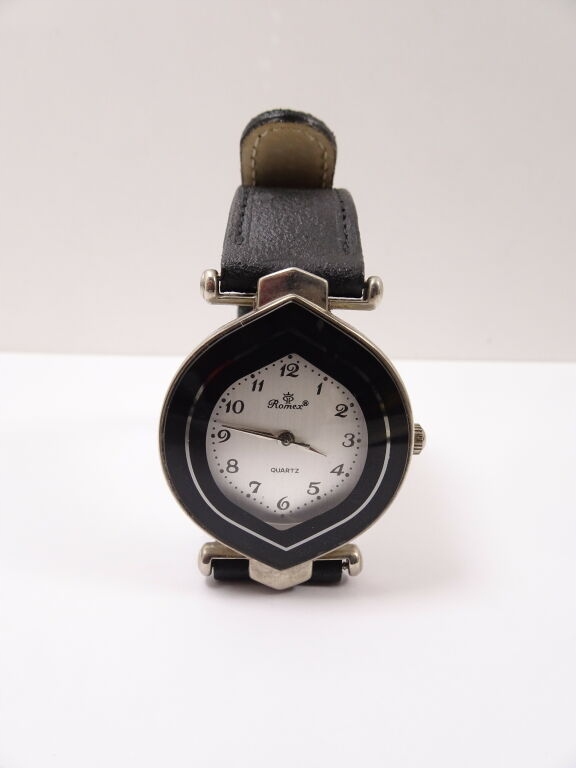 ZEGAREK ROMEX QUARTZ NA CZARNYM PASKU