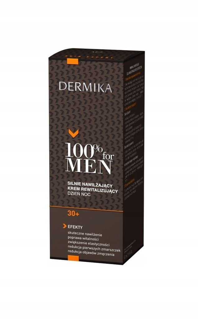 Dermika 100% for Men Krem 30+ silnie nawilżający i