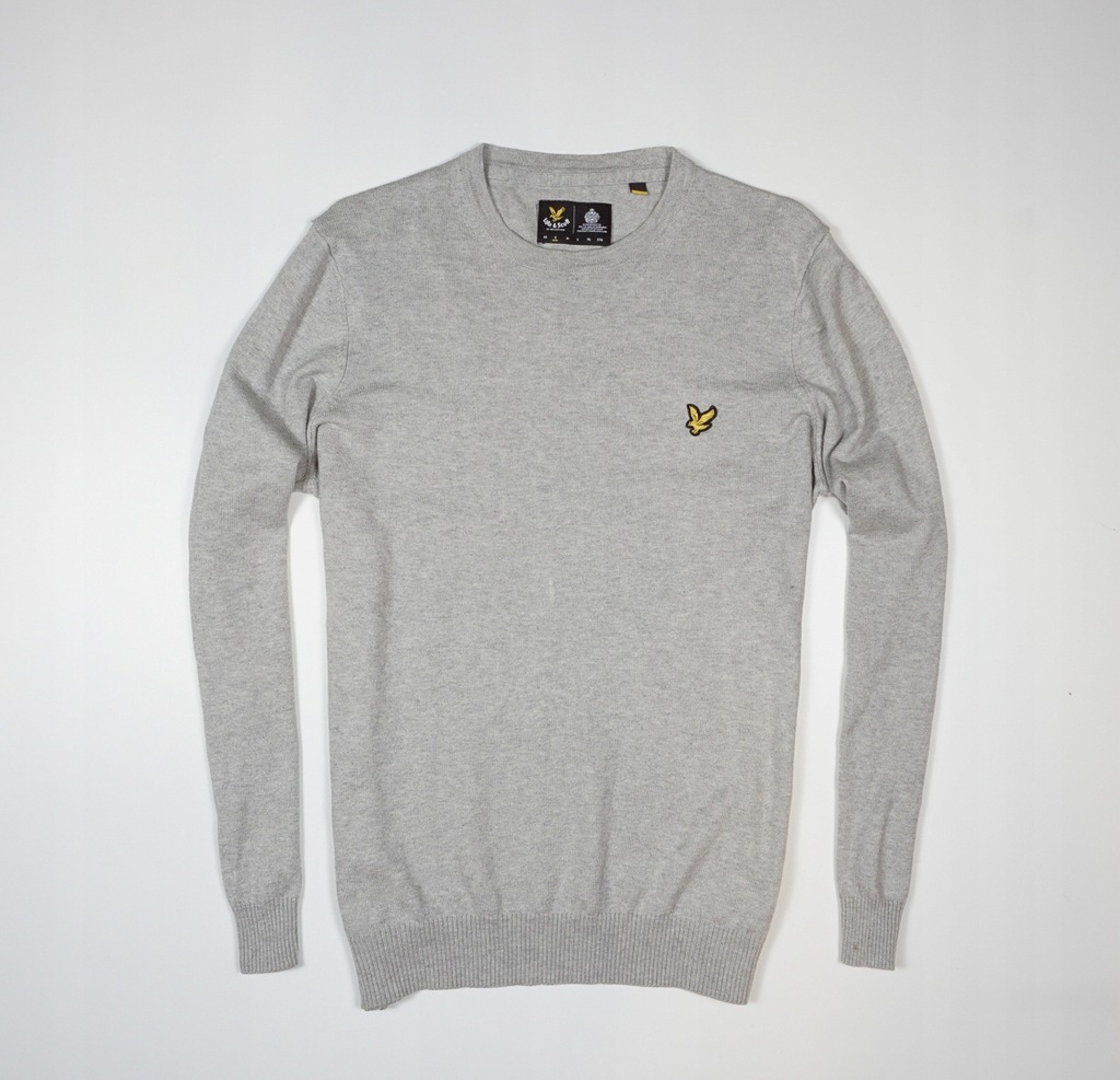 LYLE SCOTT SWETER MĘSKI CREW NECK SZARY PERRY _S