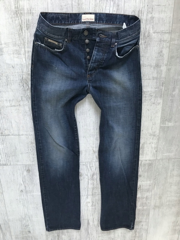 CALVIN KLEIN__ przecierane męskie jeans___W30L32