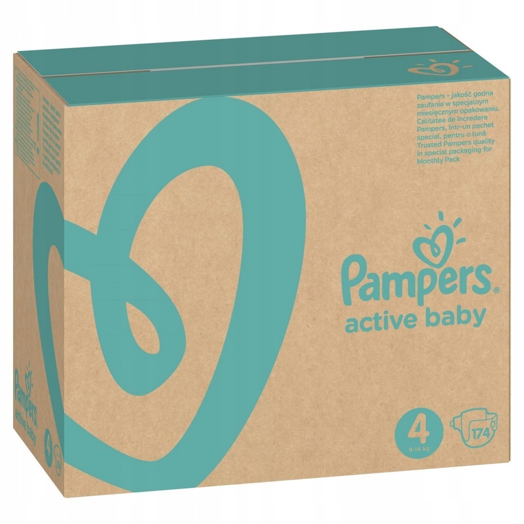 Pampers Active Baby MTH Box 4 (9-14 kg); 174