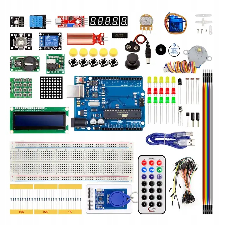 ZESTAW STARTOWY DO NAUKI PROGRAMOWANIA DO ARDUINO DLA POCZĄTKUJĄCYCH XXL