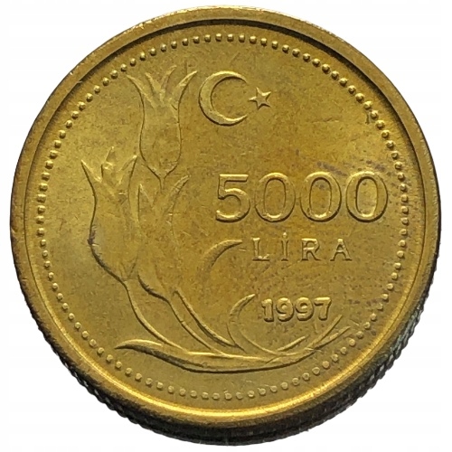 66712. Turcja, 5000 lir, 1997r.