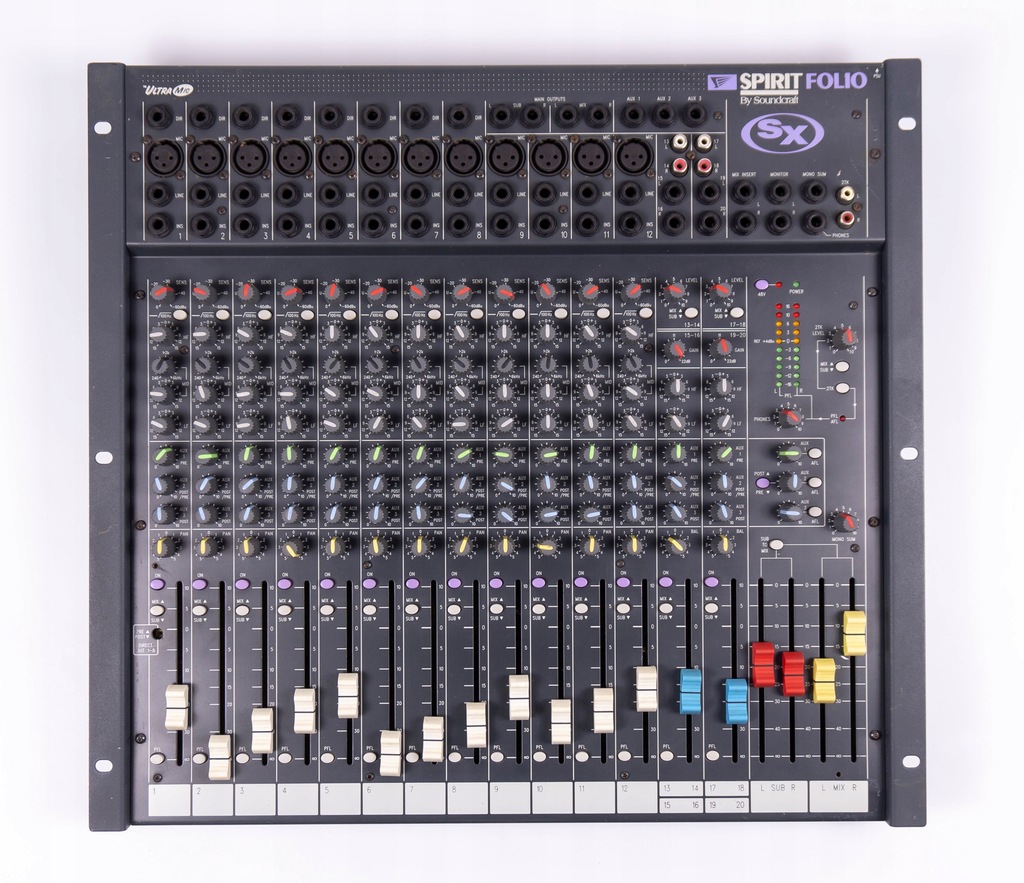 Soundcraft １２chミキサー SPIRIT FOLIO 簡易テスト済 Soundcraft 12chミキサー SPIRIT FOLIO 簡易テスト済