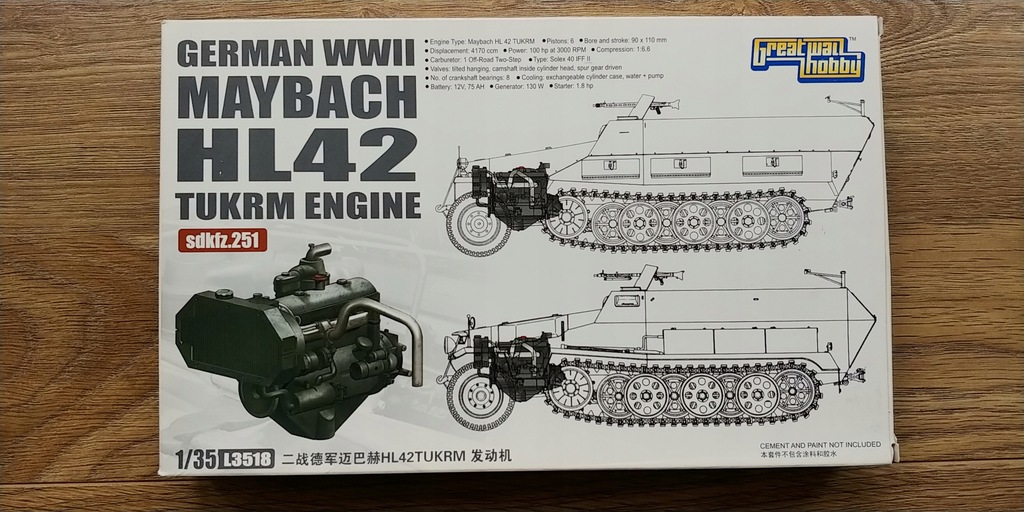 Great Wall Hobby Silnik Maybach HL42 TUKRM/Sd. 251