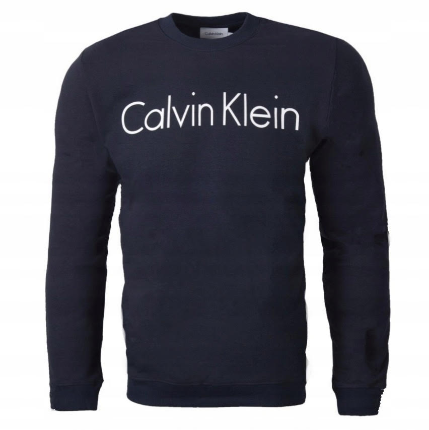 BLUZA NAPIS LOGO CALVIN KLEIN CK GRANATOWA r/M