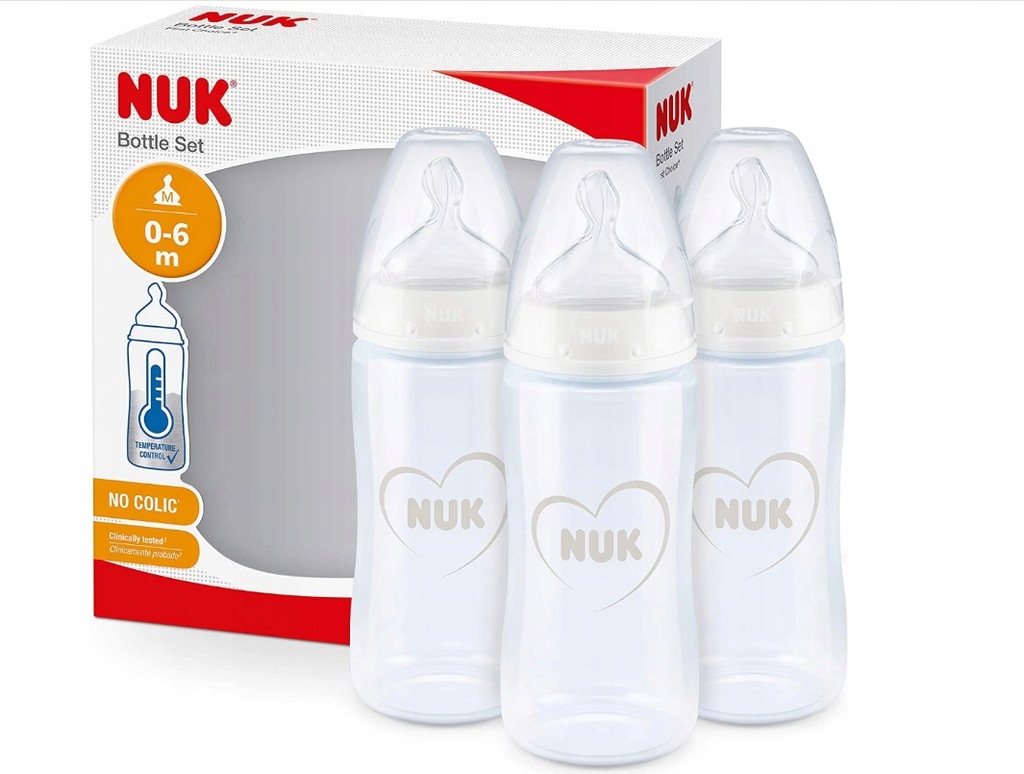 Butelki antykolkowe Nuk First Choice+ 3 x 300 ml