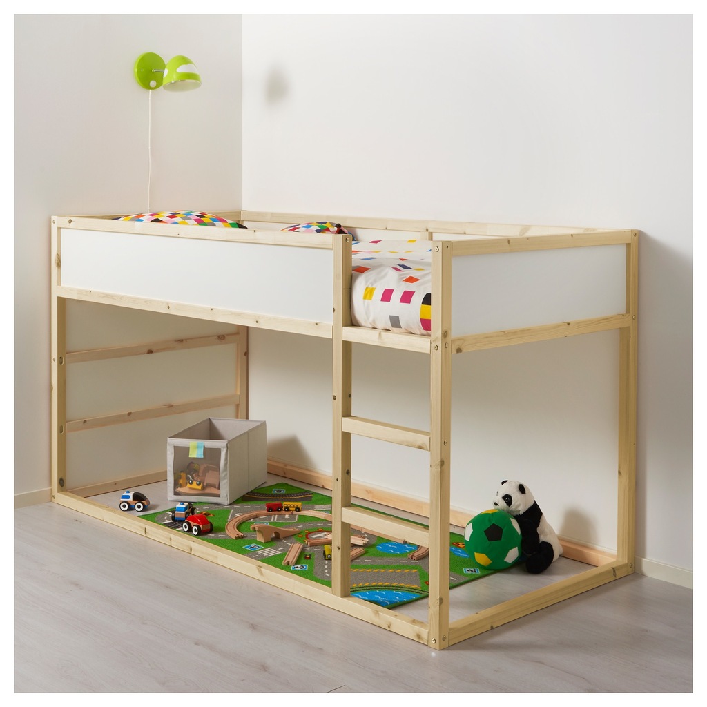 IKEA KURA Dwustronne łóżko, biały, sosna 200x90