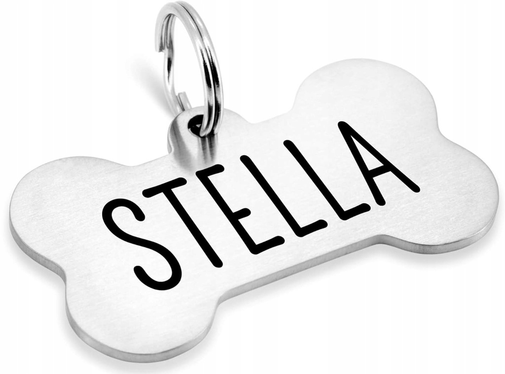 Adresówka Dla Psa w Kształcie Kości Dla Psa Ze Stali Nierdzewnej Grawer