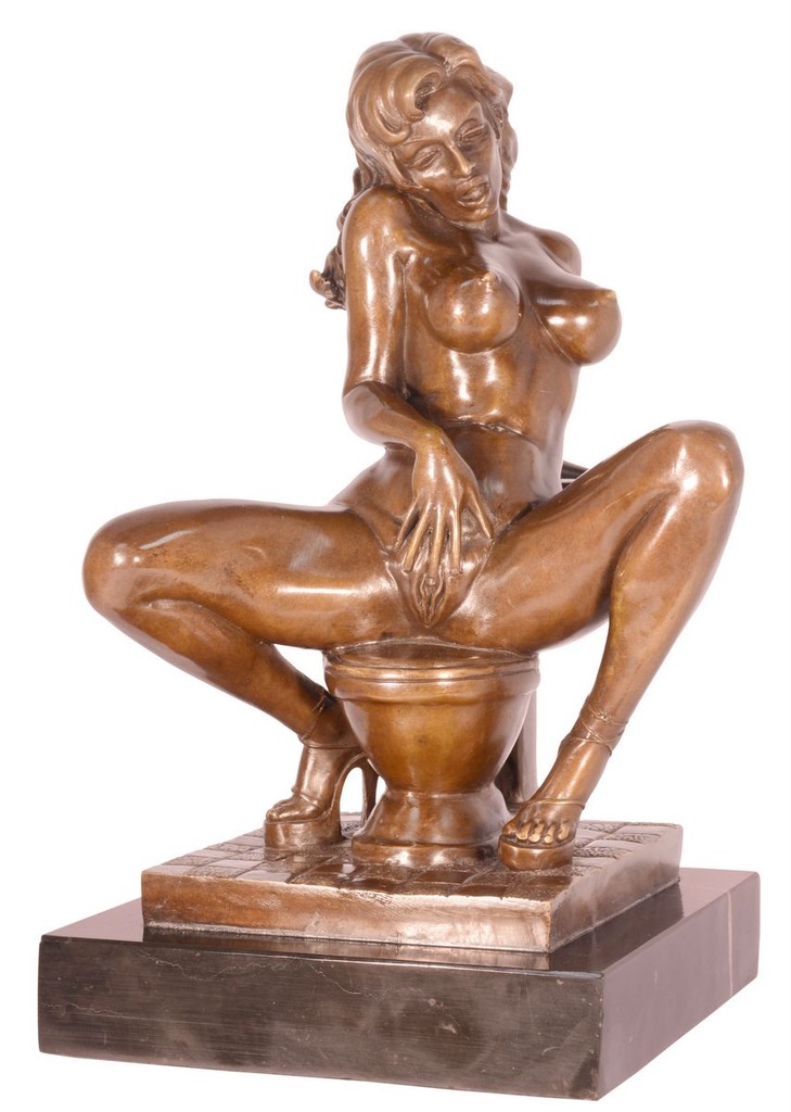 Erotyka AKT kobiety RZEŹBA brąz SEX YY 70