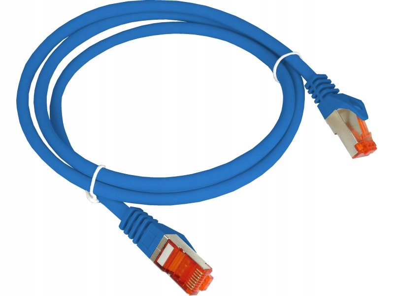 Patch-cord S/FTP kat.6A LSOH 1.0m niebieski ALANTE