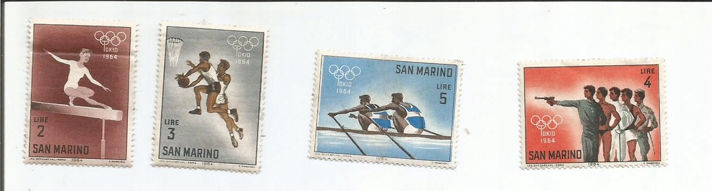 Republika San Marino znaczki 1964 Olimpiada Tokio