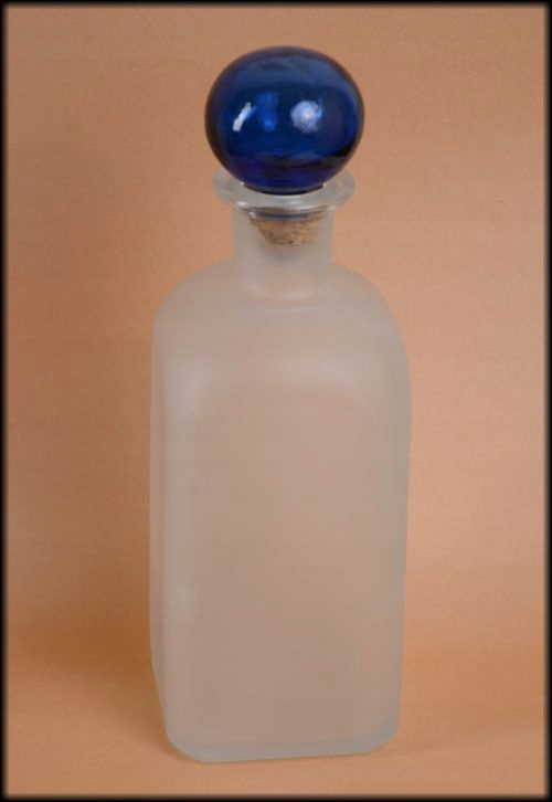 Wyjątkowa butelka karafka mleczne szkło Hiszp.1010