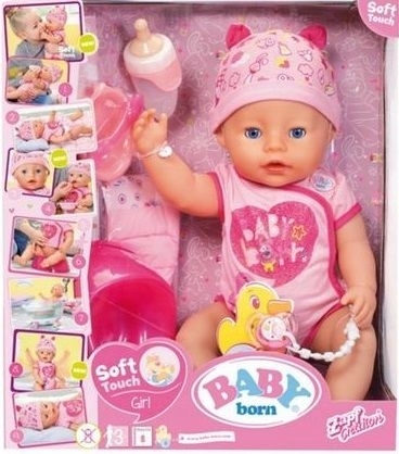INTERAKTYWNA LALKA BABY BORN 9 FUNKCJI PŁACZE PIJE