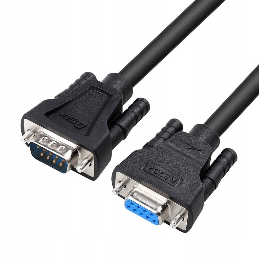 PRZEDŁUŻACZ KABLA DTECH 2 M RS232, 9-PINOWY, PROSTY