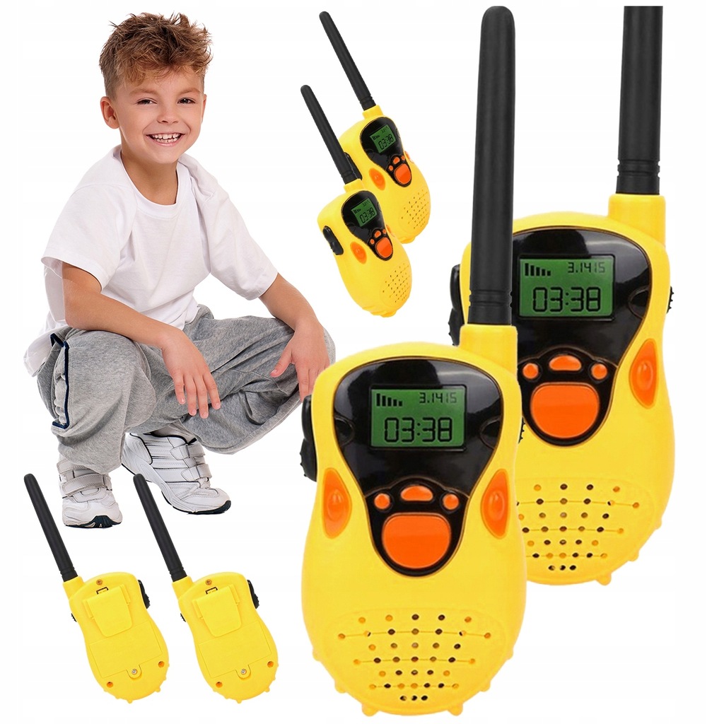 WALKIE TALKIE KRÓTKOFALÓWKI dla dzieci DUŻY ZASIĘG do 100m ZESTAW 2 sztuki