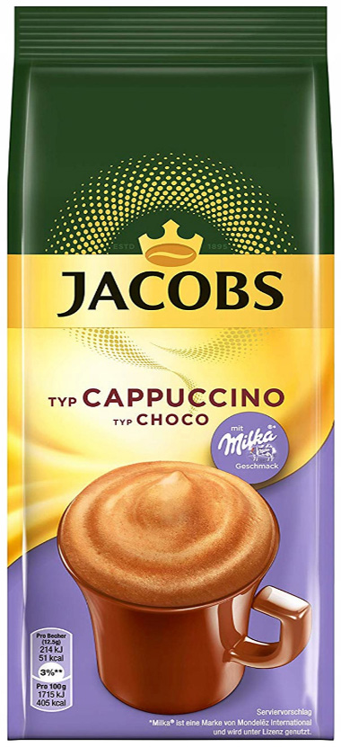 Jacobs Kawa Cappuccino Milka Choco 500g z Niemiec