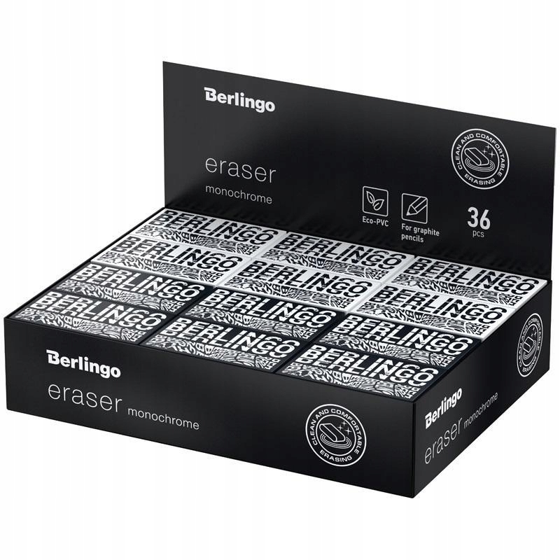GUMKA PROSTOKĄTNA MONOCHROME (36SZT), BERLINGO