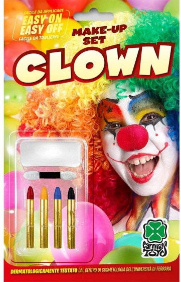 zestaw do makijażu Clown wax white 6-częściowy