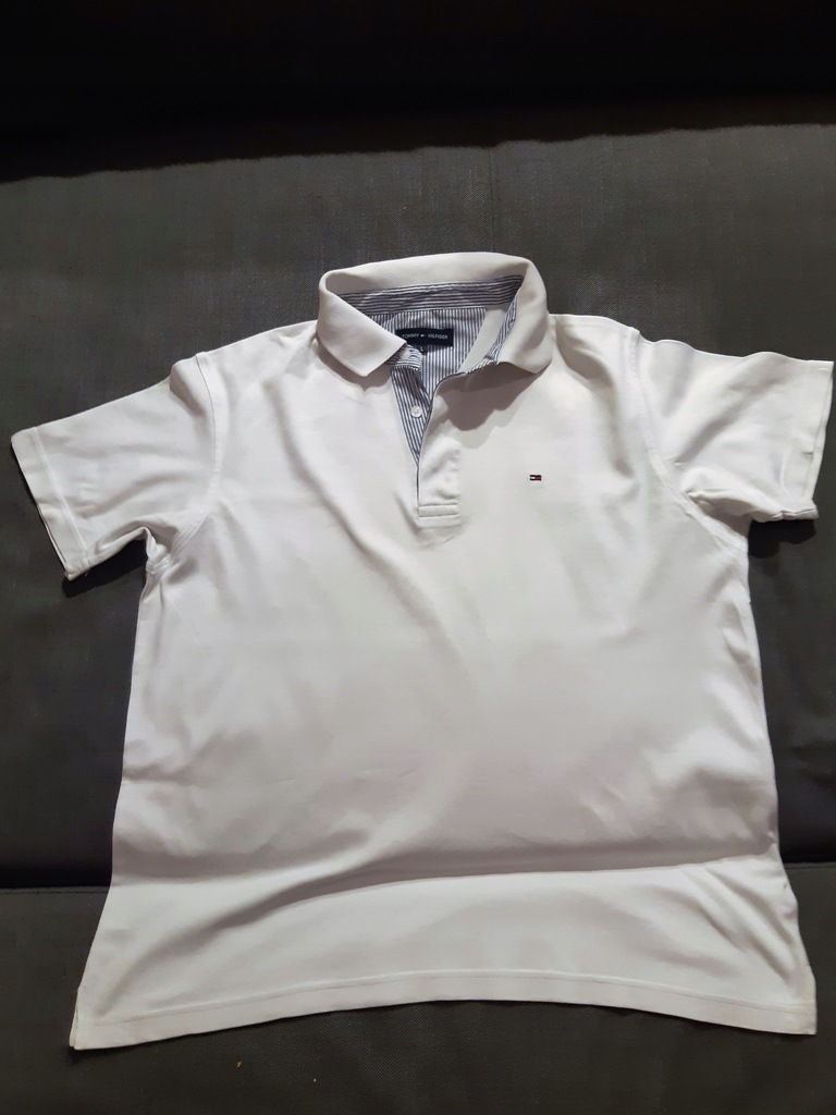 Tommy Hilfiger - koszulka polo biała, rozmiar L