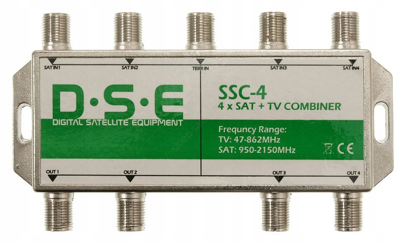 Zwrotnica wewnętrzna RTV/SAT DSE SSC4 4xSAT +1xTV 47-2150MHz 1405