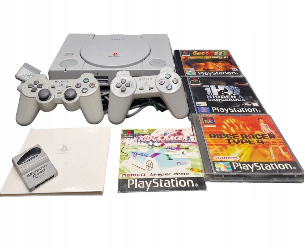 Retro Konsola Sony Playstation 1 PSX PS1 SCPH-9002 gry i 2 pady zestaw