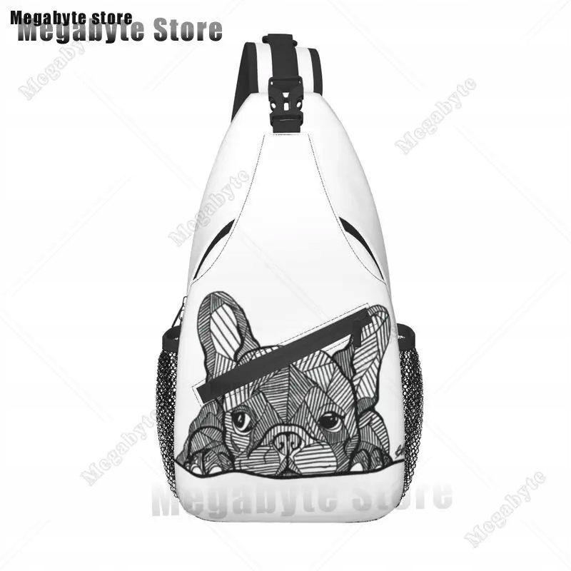 Casual French Bulldog Sling Bag for Cycling Camping Men's Frenchie Dog