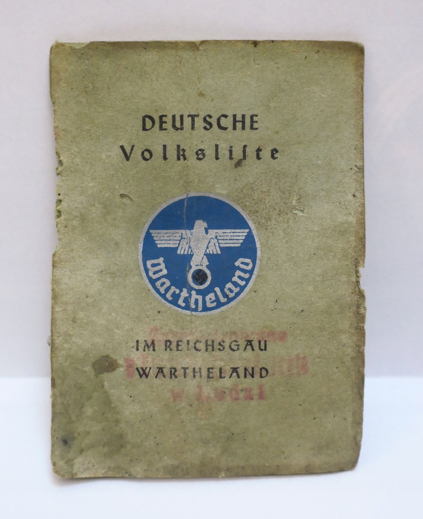 DEUTSCHE VOLKSLISTE DVL LISTA NARODOWOŚCIOWA