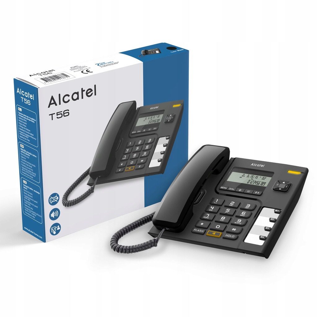 Telefon przewodowy ALCATEL T56 Czarny