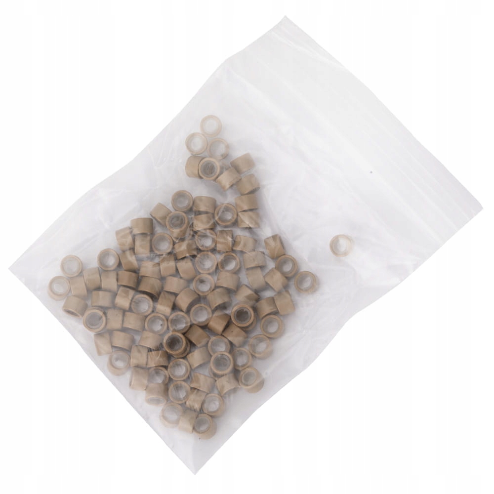 100x Mikroringi Z Silikonem Do Przedłużania Włosy Naturalne 4,5mm Kolor Nr9