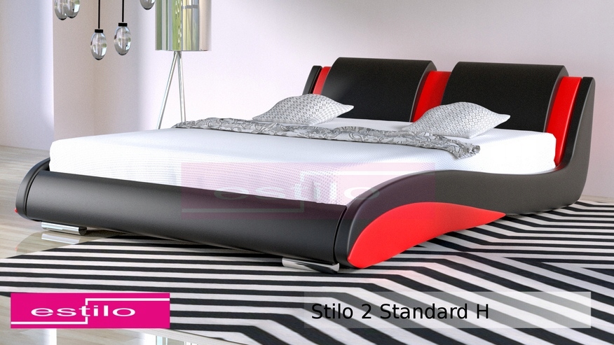 Duże łóżko Stilo-2 Standard led 200x220 materac - 9586479988 - oficjalne  archiwum Allegro