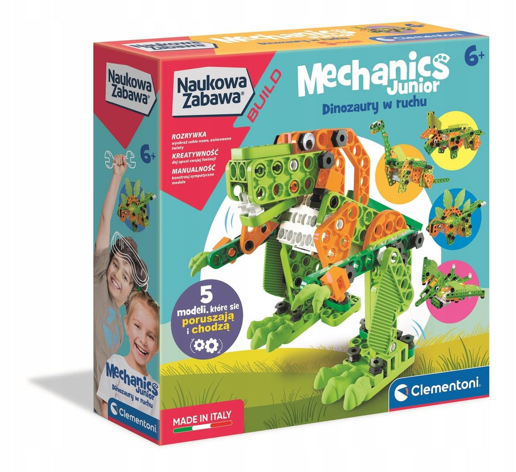 Zestaw konstrukcyjny mechanika junior Dinozaury 50681