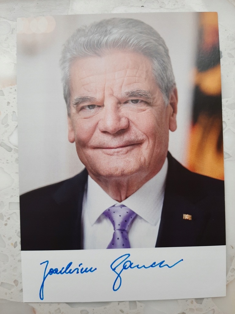 Joachim Gauck prezydent NIEMIEC AUTOGRAF