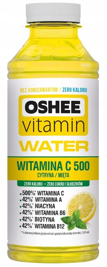 OSHEE VITAMIN WATER WITAMINA C CYTRYNA/MIĘTA 555ML