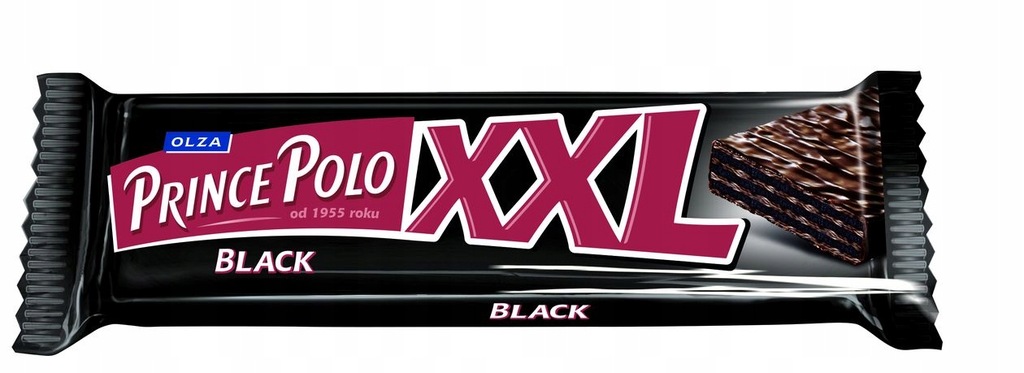 Prince Polo XXL Black kruchy wafelek, baton oblany czekoladą deserową 50g