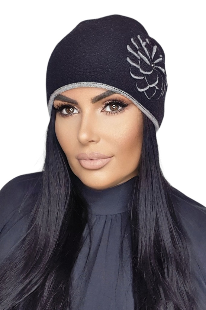 Czapka damska Kamea Idalia 54-60 czarna